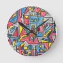 Zoek naar primaire kleuren klokken Abstract