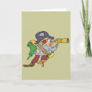 Zoek naar piraat papegaai kaarten Cartoon