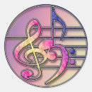 Zoek naar muziek symbolen stickers Drievoudig