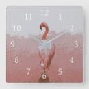 Zoek naar flamingo vogel klokken Muur