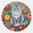 Zoek naar grijze kat stickers Bloemen