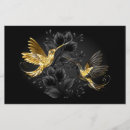 Zoek naar kolibrie briefpapier Goud