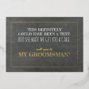 Zoek naar groomsman uitnodigingen Voorstel