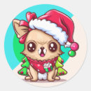 Zoek naar langharige chihuahua stickers Kerstmis