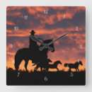 Zoek naar wild paarden klokken Western