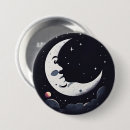 Zoek naar maan gezicht buttons Hemels