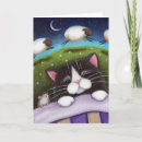 Zoek naar fantasie illustratie kaarten Kat