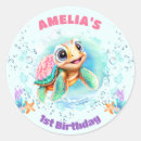 Zoek naar leuke schildpad stickers Krachtens het zee