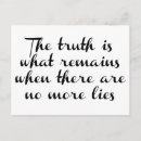 Zoek naar waarheid briefkaarten Leugens