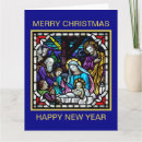 Zoek naar nativity scene christmas kaarten Gekleurd glas