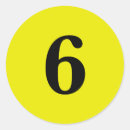 Zoek naar nummer 6 stickers Zes