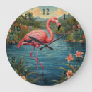 Zoek naar roze flamingo klokken Vintage