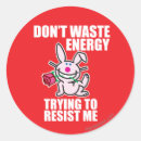 Zoek naar grappige beledigingen stickers Gelukkig konijn