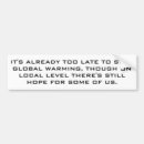 Zoek naar aarde bumperstickers Opwarming