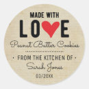 Zoek naar voedsel stickers gemaakt van liefde
