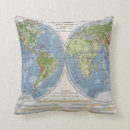 Zoek naar oude wereldkaart kussens Cartografie