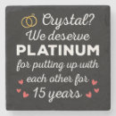 Zoek naar kristallen onderzetters Trouwdag