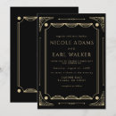 Zoek naar elegant vintage huwelijk uitnodigingen Kunstdeco