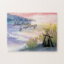 Zoek naar schatten puzzels Strand