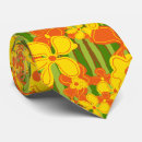 Zoek naar oranje bloemen stropdassen Vintage