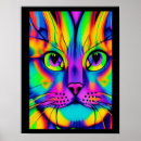 Zoek naar psychedelic cat kunst Psychedelisch