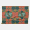 Zoek naar geometrisch patroon keuken handdoeken 1960