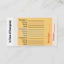 Zoek naar allergie visitekaartjes Noodgeval