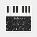 Zoek naar piano muziek servetten Zwart wit