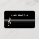 Zoek naar muziek sleutels visitekaartjes Zwart