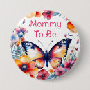 Zoek naar vlinders buttons Baby shower