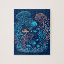 Zoek naar tropische vissen puzzels Blauw
