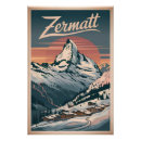 Zoek naar zermatt zwitserland posters Vintage