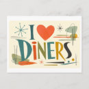 Zoek naar vintage restaurant briefkaarten Diner
