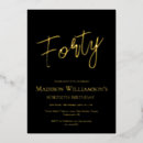 Zoek naar 40ste verjaardag uitnodigingen Typografie