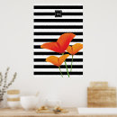 Zoek naar rode bloemen posters Gestreept