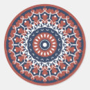 Zoek naar rode mandala stickers Patroon