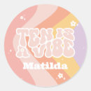 Zoek naar retro regenboog stickers Madeliefje