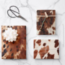 Zoek naar koe vlekken cadeaupapier Bruin