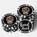 Zoek naar schedel pokerchips Dia de los muertos