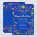 Zoek naar royal blue sweet 16 uitnodigingen Girly