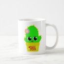 Zoek naar cartoon cactus mokken Illustratie