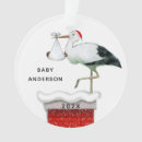 Zoek naar ooievaars ornamenten Eerste kerstmis