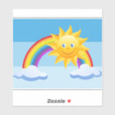 Zoek naar zon en wolken stickers Schattig