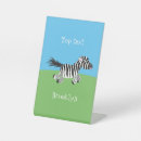 Zoek naar zebra naambordjes Safari