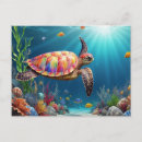 Zoek naar zwemmen briefkaarten Schildpad