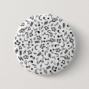 Zoek naar muzieknoten buttons Zwart