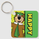 Zoek naar nostalgische sleutelhangers Vetgedrukte cartoon typografie