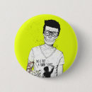 Zoek naar hipsters buttons Schedel