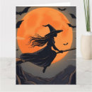 Zoek naar vliegende heks kaarten Spookachtig