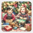 Zoek naar nostalgische stickers Kerstmis